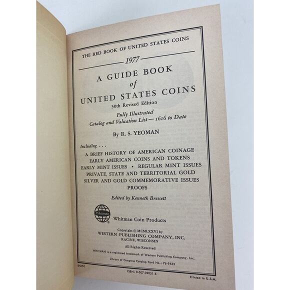 A Guide Book Of United States Coins 30th Revised Edition 1977 R.S. Yeoman HC - Picture 3 of 5